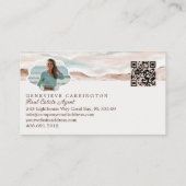 Monogram Seashell Properties Foto Real Anwesen Visitenkarte (Rückseite)