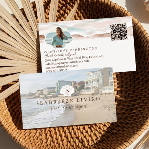 Monogram Seashell Properties Foto Real Anwesen Visitenkarte