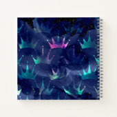 Monogram Seepferd Unicorn Sea Mermaid Scales Notizblock (Rückseite)