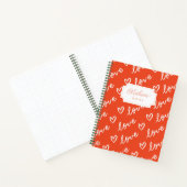 Monogram Self Liebe Red Heart Notizblock (Innenseite)
