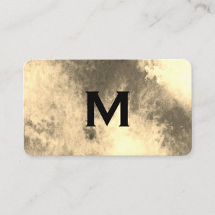Monogram Sepia Grunge Visitenkarte