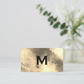 Monogram Sepia Grunge Visitenkarte (Stehend Vorderseite)