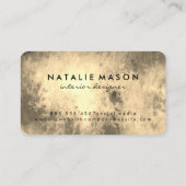 Monogram Sepia Grunge Visitenkarte (Rückseite)