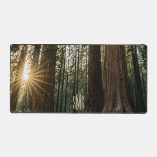 Monogram Sequoia Trees Giants Naturewald Schreibtischunterlage