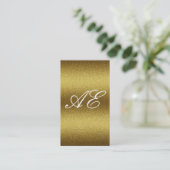 Monogram Serif Corporate Minimal Gold Glitzer Visitenkarte (Stehend Vorderseite)