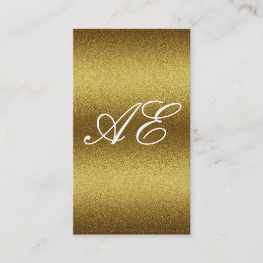 Monogram Serif Corporate Minimal Gold Glitzer Visitenkarte (Vorderseite)