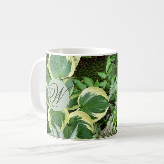 Monogram Shade Garden Fotokaffee Tasse (Vorderseite Links)
