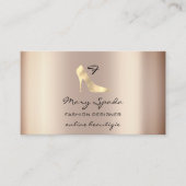 Monogram Shoes Rose Heelse Logo Shop QR Code Visitenkarte (Vorderseite)
