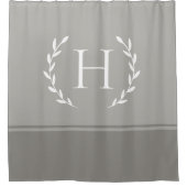 Monogram Shower Curtain - Elegant Initial Bathroom Duschvorhang (Vorderseite)