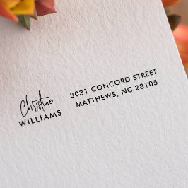 Monogram-Signatur Handgeschriebenes Script Rosa Permastempel