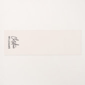 Monogram-Signatur Handgeschriebenes Script Rosa Yogamatte (Rückseite (Horizontal))