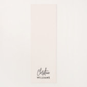 Monogram-Signatur Handgeschriebenes Script Rosa Yogamatte (Rückseite)