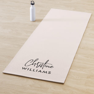 Monogram-Signatur Handgeschriebenes Script Rosa Yogamatte