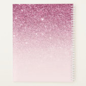 Monogram signatur script blush pink template planer (Rückseite)