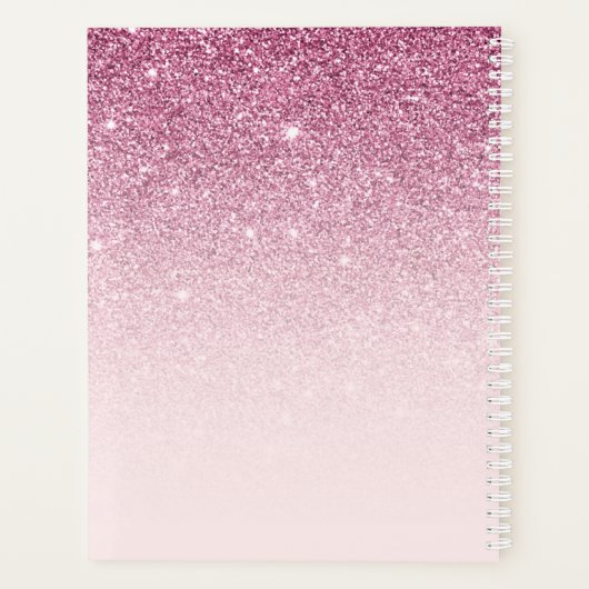 Monogram signatur script blush pink template planer (Rückseite)