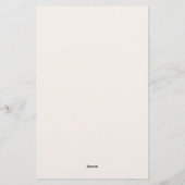 Monogram Signature Neutral Simple Personalisiert Briefpapier (Rückseite)