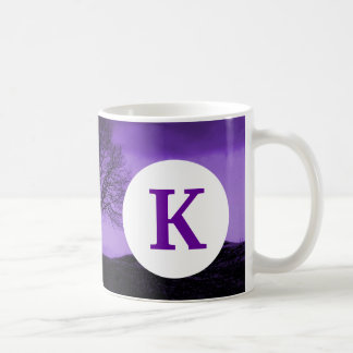 Monogram-Silhouette für kundenspezifische Bedrucku Kaffeetasse