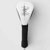Monogram Silver Black Golf Headcover (Vorderseite)