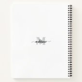 Monogram Silver Black Notizblock (Rückseite)