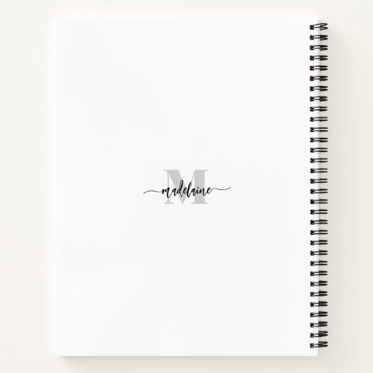 Monogram Silver Black Notizblock (Rückseite)