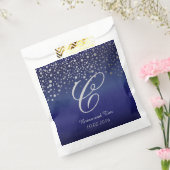 Monogram Silver Confetti Dots | Sapphire Blue Geschenktütchen (Versiegelt)