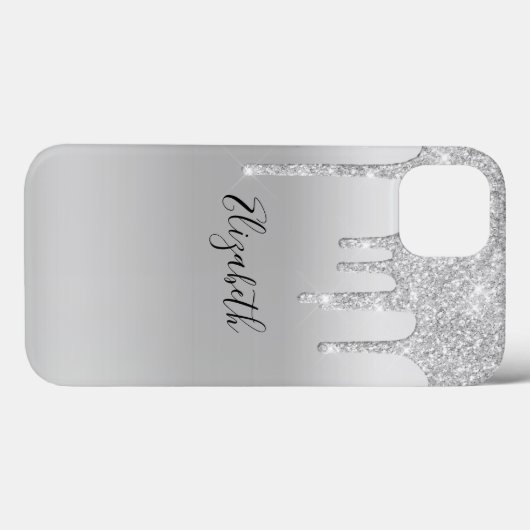Monogram Silver Driving Glitzer Trendy Case-Mate iPhone Hülle (Rückseite (Horizontal))