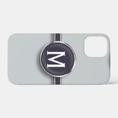 Monogram Silver Foil Schreibmaschine Letter Case-Mate iPhone Hülle (Rückseite (Horizontal))