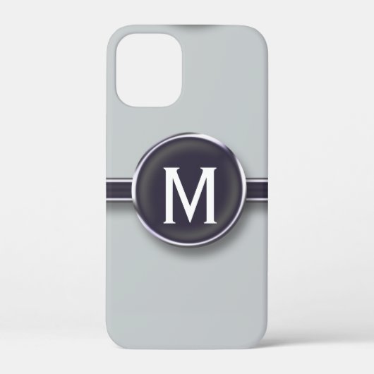 Monogram Silver Foil Schreibmaschine Letter Case-Mate iPhone Hülle (Rückseite)