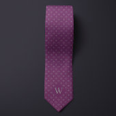 Monogram Silver Geometric Muster Krawatte