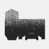 Monogram Silver Glam Glitzer Sparkname Geschenkschachtel (Ungefaltet)