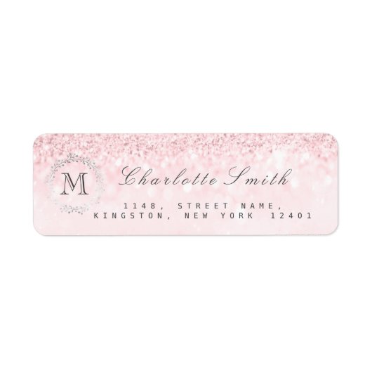 Monogram Silver Glitzer Candy Pink UAWG Bridal (Vorne)