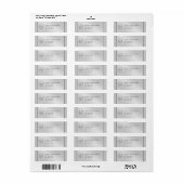 Monogram Silver Imitats Metal Wedding Address Labe (Vorne)