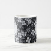 Monogram Silver Letter Floral Aquarell Kaffeetasse (Mittel)