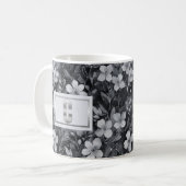 Monogram Silver Letter Floral Aquarell Kaffeetasse (Vorderseite Links)