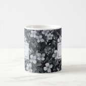Monogram Silver Letter Floral Aquarell Kaffeetasse (Mittel)