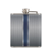 Monogram Silver Mesh and Dark Blue Flachmann (Rückseite)