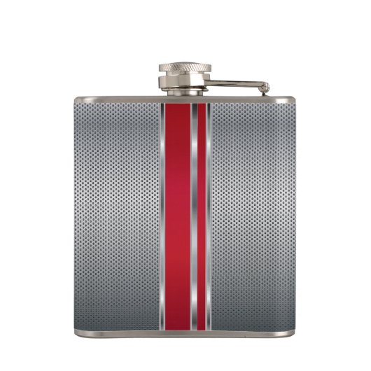 Monogram Silver Mesh and Red Flachmann (Rückseite)