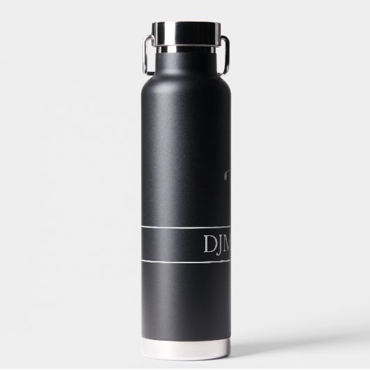 Monogram Silver Silhouette Golfer Trinkflasche (Vorne)