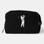 Monogram Silver Silhouette Golfer Waschbeutel (Rückseite)