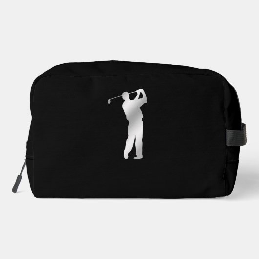 Monogram Silver Silhouette Golfer Waschbeutel (Rückseite)