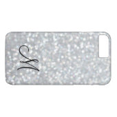 Monogram Silver Sparkle iPhone 7 Plus Fall Case-Mate iPhone Hülle (Rückseite (Horizontal))