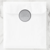 Monogram Silver Wax Siegel Sticker (Tasche)