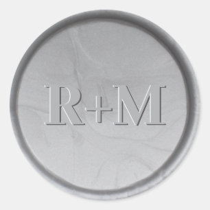 Monogram Silver Wax Siegel Sticker