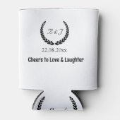 Monogram simple Black&White Gastgeschenke Hochzeit Dosenkühler (Vorderseite)