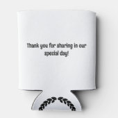 Monogram simple Black&White Gastgeschenke Hochzeit Dosenkühler (Rückseite)