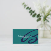 Monogram Simple Business Card Liorah Schriftart Visitenkarte (Stehend Vorderseite)