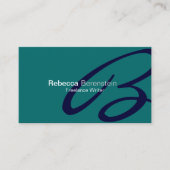 Monogram Simple Business Card Liorah Schriftart Visitenkarte (Vorderseite)