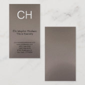 Monogram Simple Business Card Visitenkarte (Vorne/Hinten)