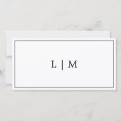 Monogram Simple Business Geschenkzertifikat (Rückseite)