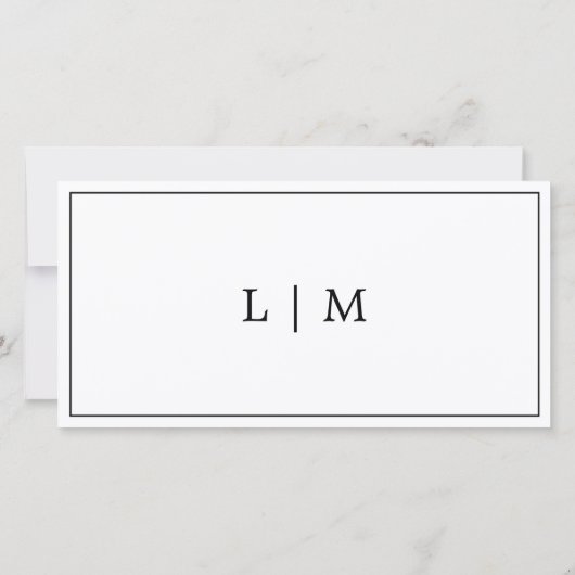 Monogram Simple Business Geschenkzertifikat (Rückseite)